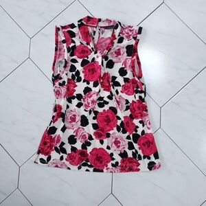 Tommy Hilfiger Pink Floral Top Size Medium